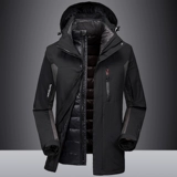 Джип, зимняя дорожная боевая машина, красная альпинистская куртка с пухом, бархатный пуховик, «три в одном», белая одежда, утиный пух