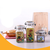 Storage cans Food sealed jars household grains cans snacks dried fruit bottles transparent glass candy milk powder tea cans