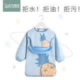 Детский демисезонный фартук, термобелье, нагрудник для мальчиков, водонепроницаемый лонгслив для раннего возраста для еды, в западном стиле, с карманом