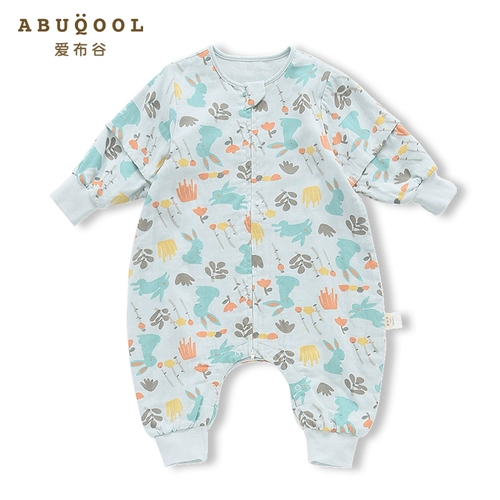 爱布谷 Детский хлопковый тонкий летний спальный мешок на четыре сезона, универсальное марлевое детское одеяло, осенний