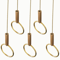 Womens clothing store window gold hanging clothes chain hanging aerial ring hanging rod clothes hanger wall display rack wire hanging