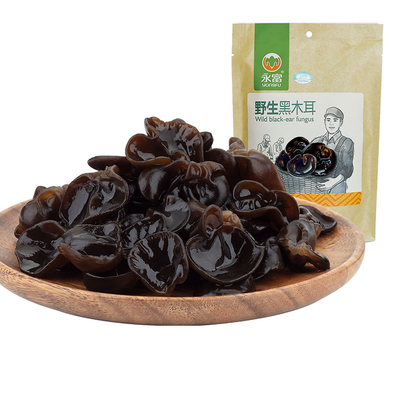 (wild) Yongfu Tohoku Special production Daxing Anling Black Agaric Dry Goods Autumn Ear No Root Meat Thick 100g-Taobao