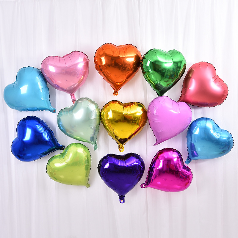 Wedding supplies wedding room arrangement balloon 18 inch heart-shaped aluminum film balloon celebration birthday party decoration aluminum foil balloon