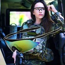 Outdoor Sports Tactical Bulletproof Glasses Bike Windproof Riding Fishing Goggles Mountaineering CS Equipped Sunglasses
