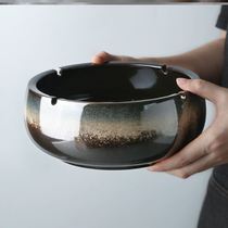 Ashtray anti-smog new Chinese style ceramic ashtray large household creative personalized ashtray anti-fly ash advanced
