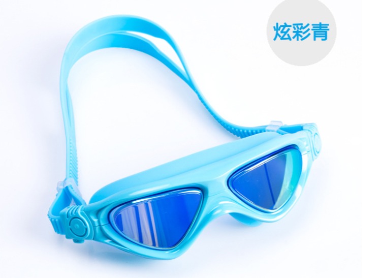 Kính râm trẻ em HD kính chống sương mù khung lớn mạ chống nước chống sương mù mắt bơi cho bé trai và bé gái kính bơi - Goggles kính cận bơi