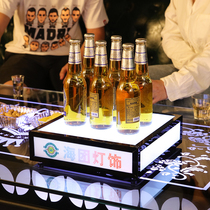 Bar luminous led wine seat Champagne wine base night Wine Rack bar wine XO display rack KTV wine tray