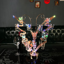 Bar butterfly wine champagne cocktail rack ktv colorful led creative luminous decoration beach Cup bullet cup holder