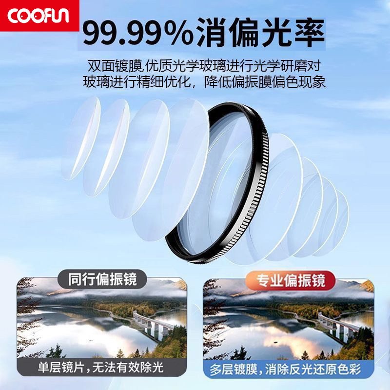 Polarizing Filter for Mobile Phones, Specialized Photography Filter for High-Definition Photography, Professional Cpl Polarizer Suitable for Huawei, Iphone, Apple, Nd Filter, Universal Shooting Accessory 52mm