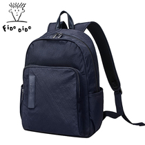 Fidudy all Canvas Fashion Casual Mens Double Shoulder Bag Pure Color Business Waterproof Women Travel Big Capacity Computer Backpack