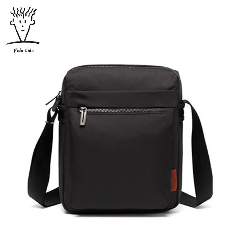 Fido Dido Multi-capacity Sports Messenger Bag Vertical Lightweight Backpack Trendy Small Satchel Bag Casual Waterproof Shoulder Bag