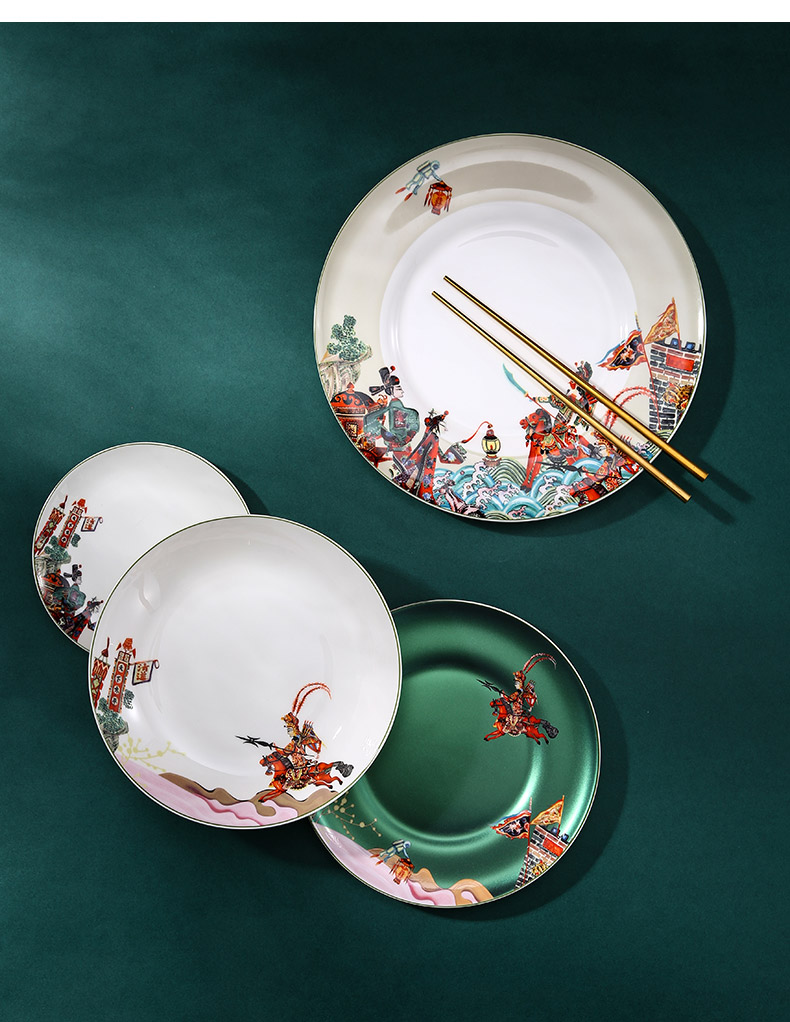 Mr Chao hua mu LAN wen gen ceramic tableware suit only countries dishes home dishes combine individuality creative web celebrity ipads