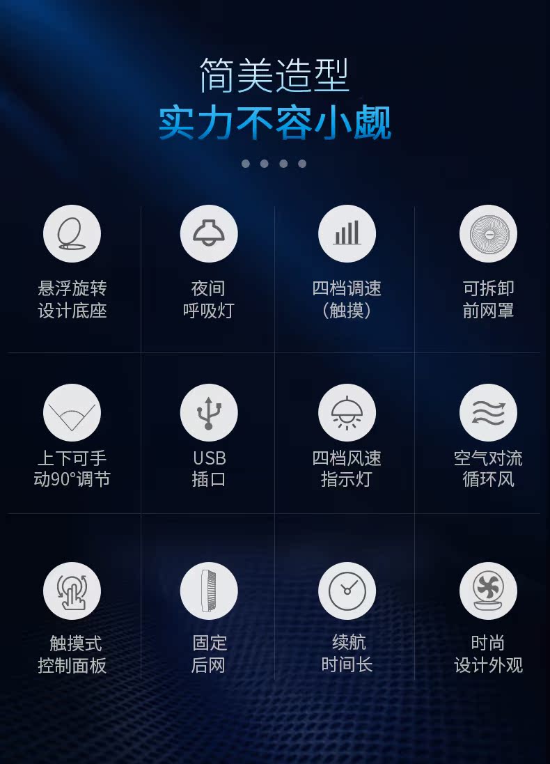quạt tích điện xiaomi solove f5 Quạt lưu thông không khí nổi Hainas Giường gia đình nhỏ di động có thể lắc đầu quạt xe hơi để bàn - Quạt điện quạt phun sương mini