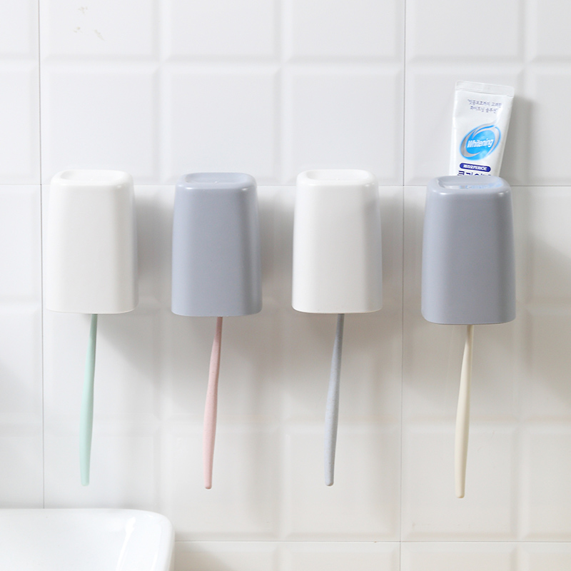 Mouthwash Cup Toothbrushing Cup Suit Home Toothbrush Containing Box Tooth Cup Tooth-cylinder minimalist Suction Wall Toothbrush Cup Creativity
