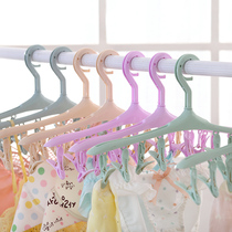  Windproof clothespin multi-clip drying socks underwear plastic pants rack Baby children baby multi-function drying rack