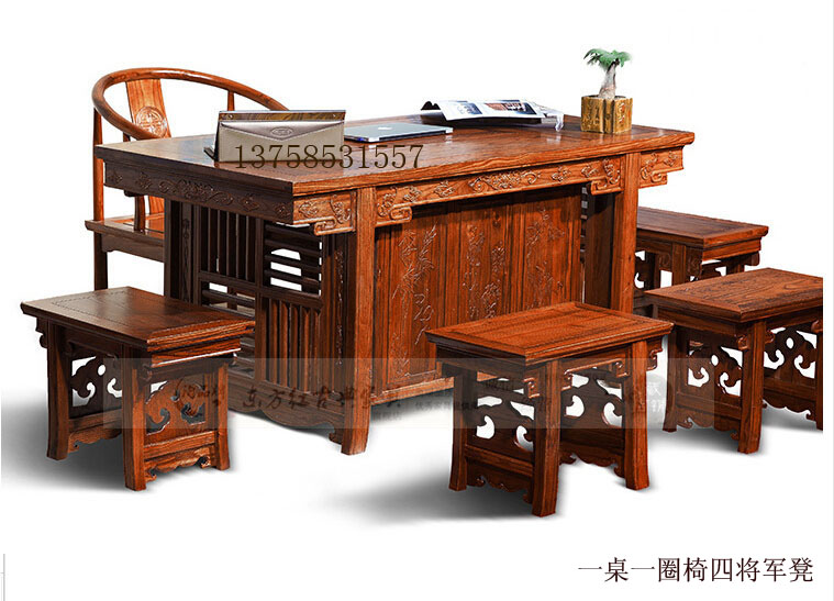 Bàn ghế trà kết hợp gỗ rắn phòng trà bàn trà bàn kung fu bàn trà Đài Loan South Elm Ming và Qing cổ Trung Quốc - Bàn trà bàn phòng khách
