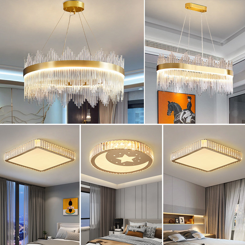 Light Extravagant Pendant Lamp Postmodern Crystal Nordic Minimalist Home Dining Room Bedroom Lamps Full House Package Combo Living Room Light