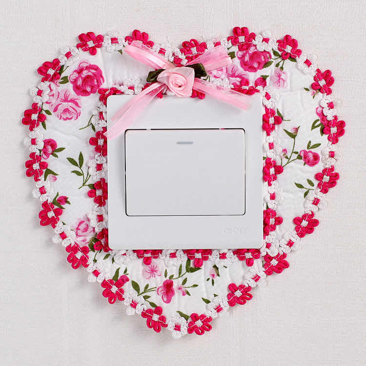 Home Cloth Art Switch Sticker Minimalist Around Socket Switch Dust Protection Protective Sheath Wall Patch Square Switch Decorative Cover Universal