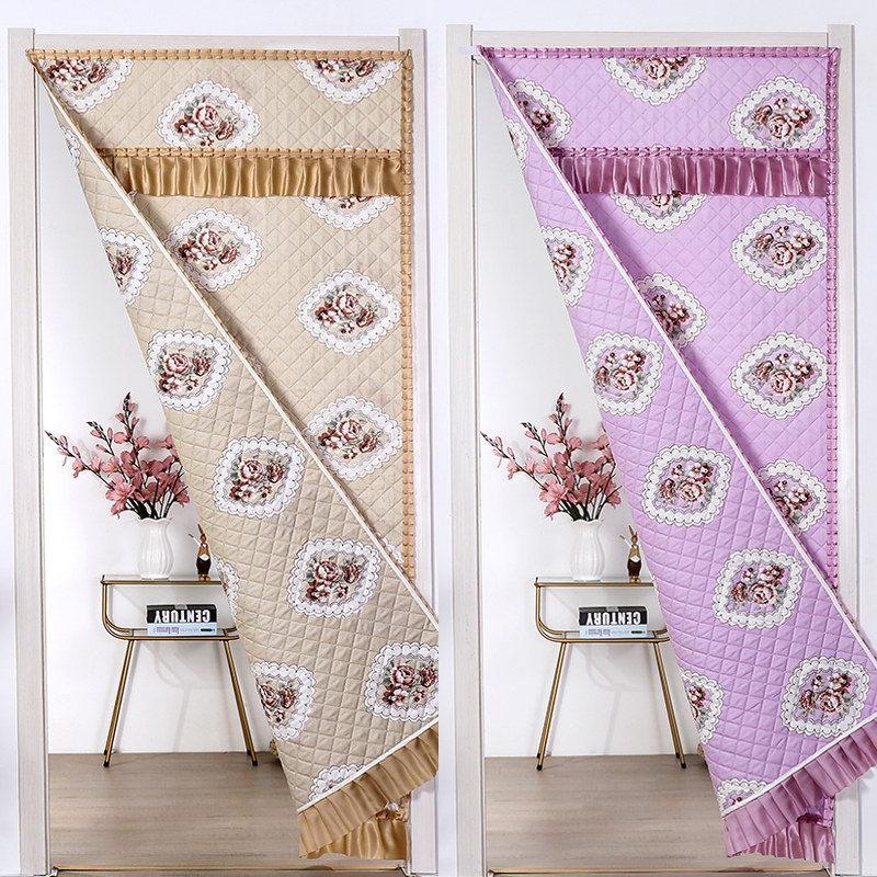 Home Bedroom Living Room Autumn Winter Partition Curtain Warm Air Conditioning Wind Shield Brief now Chinese style hanging curtain free of punch