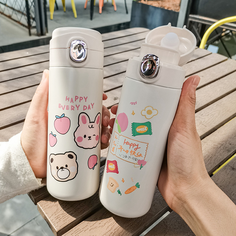 Smart Insulation Cup Female Portable Students Water Glasses Cute Freshens Department Brief Joins Creative Personality Trendy Cups