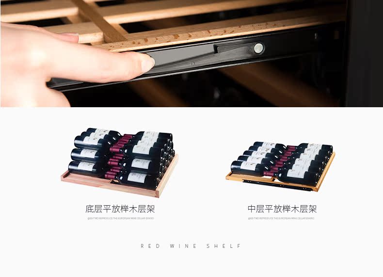 tủ bảo quản rượu vang gia đình Ling Yue LY-450DR tủ mát xì gà thông minh nhiệt độ và độ ẩm không đổi rượu vang đỏ một tủ tủ rượu kính cường lực
