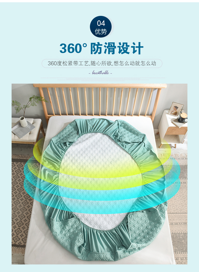 Giường bông ở Nam Cực giường đơn 1,5 m cho sinh viên ký túc xá nhà Simmons nệm bảo vệ - Trang bị Covers ga giường chun
