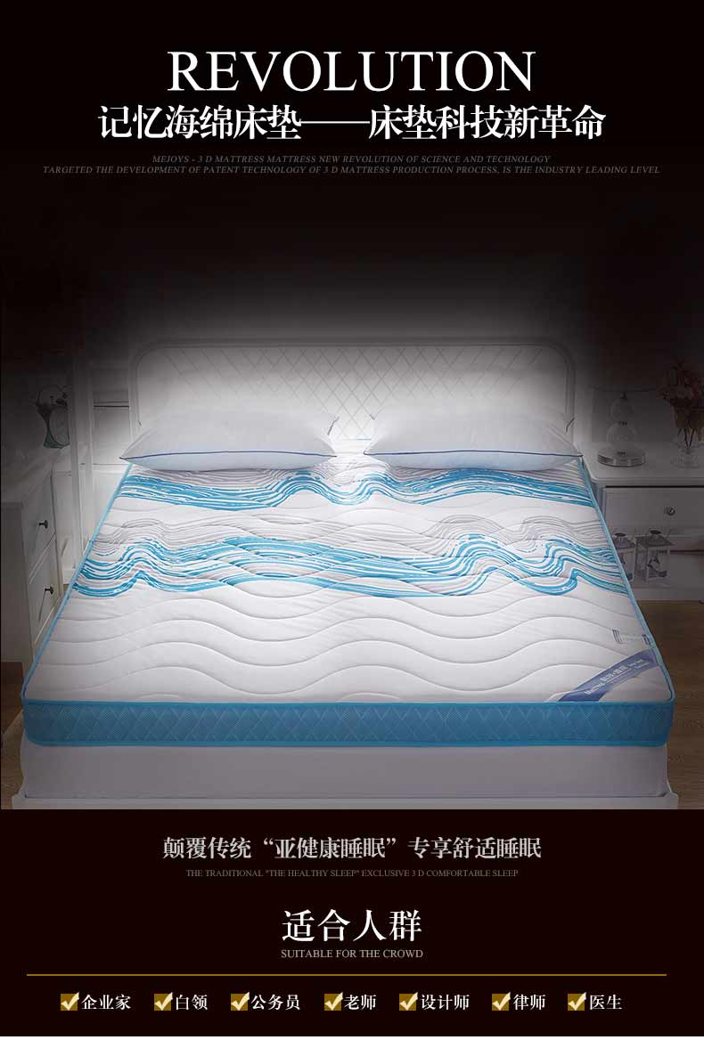 Bộ nhớ đệm Nam Cực bọt âm thanh nổi dày 6,5cm đệm thoáng khí phòng ngủ đơn nệm kim cương