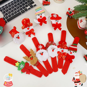 Christmas ornament plush snap hoop bracelet