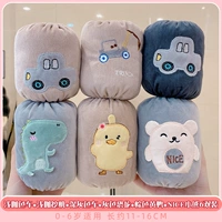 [6 пары] Легкий кофейный цвет+легкий кофейный экскаватор+темно -серый автомобиль+серый динозавр+коричневая желтая утка+хороший медведь