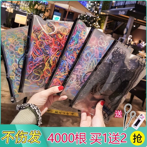 Детская безвредная резинка, эластичная заколка для волос, одноразовый аксессуар для волос, не повреждает волосы