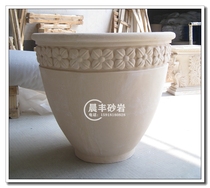 Sandstone relief FRP imitation copper mural three-dimensional sculpture garden outdoor decorative flower bowl sandstone flower pot H023