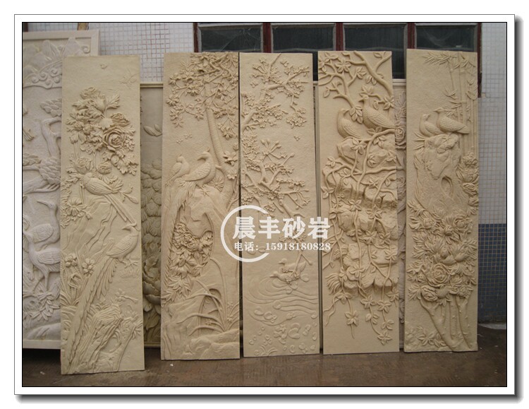 Sandstone embossed GRP imitation bronze three-dimensional sculpture garden outdoor decoration relief frescoed with Chinese relief F041-Taobao