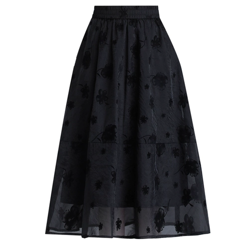 Бархатная длинная летняя юбка, средней длины, эластичная талия, А-силуэт