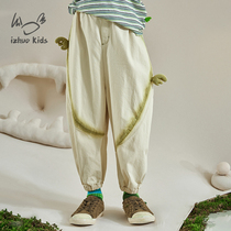 Small day with childrens clothing original design 2023 Fall new boys and girls casual loose pure cotton Harun denim