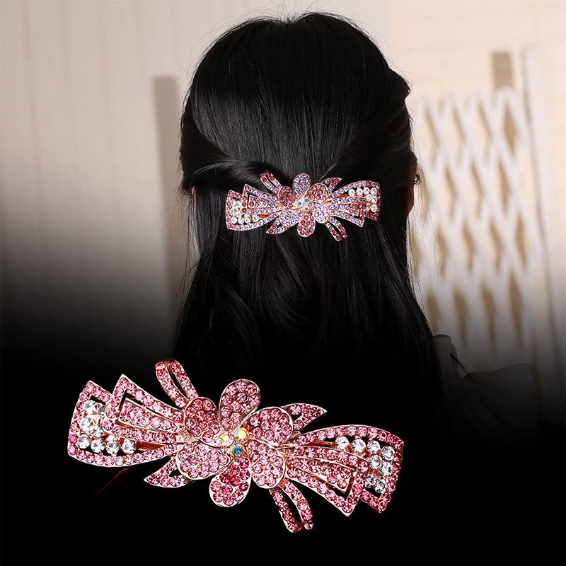 Hair Clip Woman South Korea Adult Hair Clip Water Drill Head Accessories Elegant Mom Hair Clip Spring Hairclip Hair Clip Hairspoon Horsetail Clip