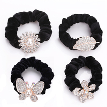 4 rhinestone crystal head rope tie hair plate Hair circle Hair rope Hair circle large intestine hair circle Head flower girl small fresh