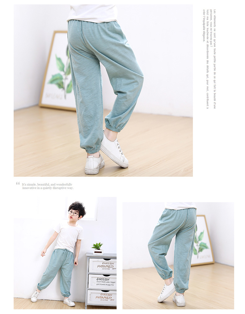 Trẻ em của Đèn Lồng Quần Cô Gái Muỗi Quần Nam Bé Cotton Điều Hòa Không Khí Pajama Quần Quần Dài 2018 Mới Mỏng Mùa Hè ăn mặc