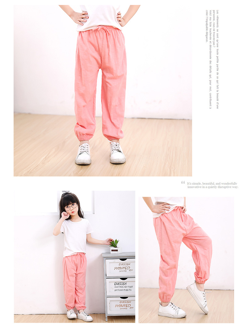 Trẻ em của Đèn Lồng Quần Cô Gái Muỗi Quần Nam Bé Cotton Điều Hòa Không Khí Pajama Quần Quần Dài 2018 Mới Mỏng Mùa Hè ăn mặc