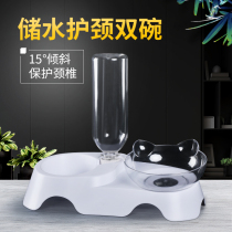 Cat Bowl Protection Cervical Double Bowl Automatic Drinking Cat Food Bowl Dog Drinking Bowl Dog Bowl Anti-knock Cat