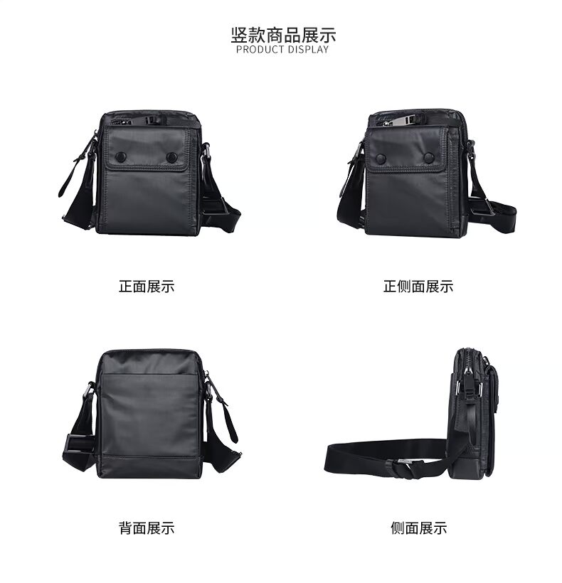 Hush Pupgie nam mới kinh doanh túi đeo vai bình thường chải túi đeo chéo thanh niên Phiên bản Hàn Quốc của mặt cắt ngang ba lô - Túi của con người túi elly