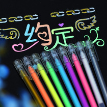 diy accessories Material High light black card writing pen Color Gouache rainbow pen Handmade album album