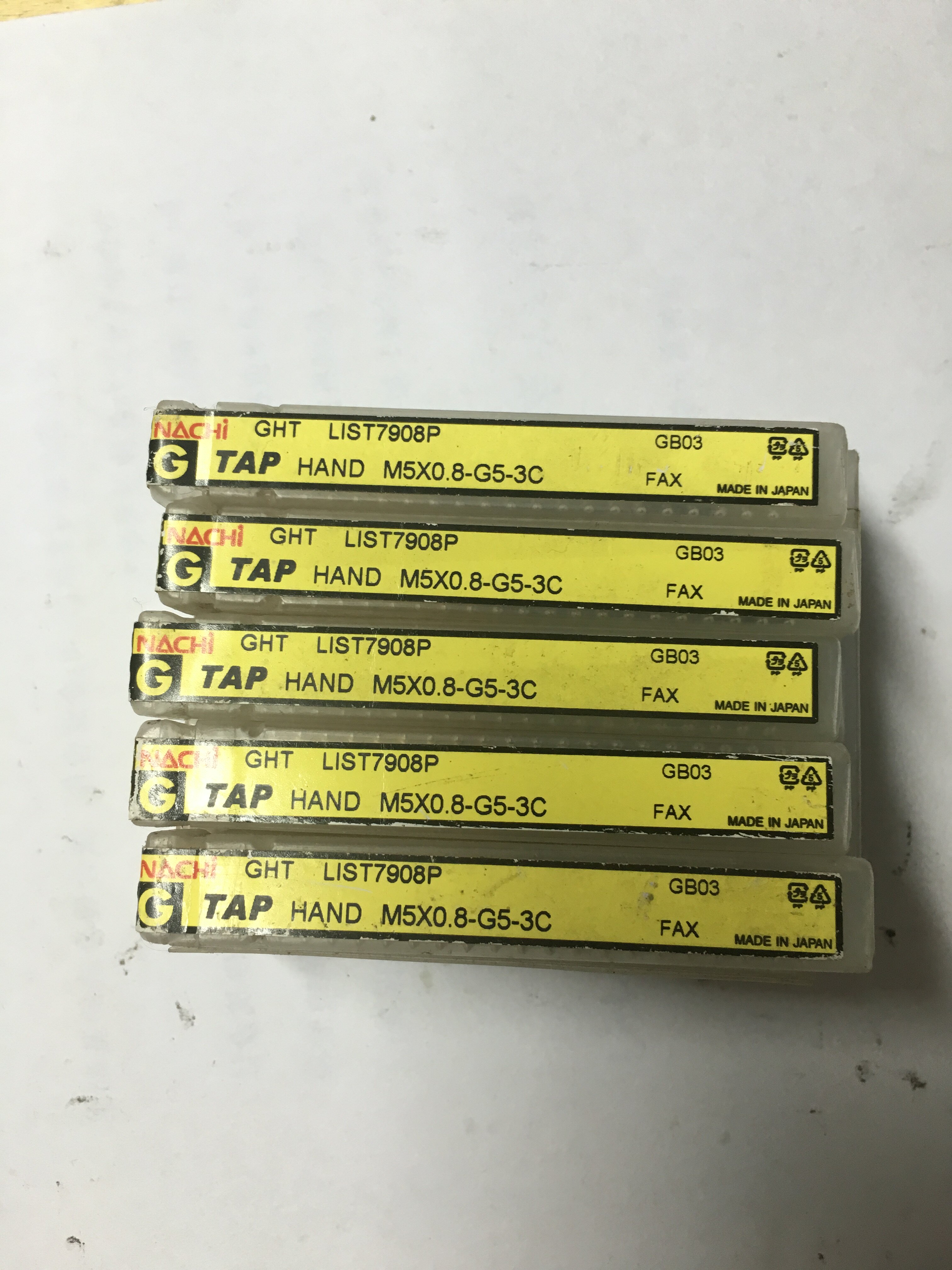 Japan NACHI tip titanium plated tap M5X0 8