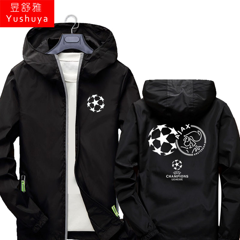 bóng đá Champions League Juventus Liverpool áo nịt áo khoác nam giới và người hâm mộ mỏng của phụ nữ wearhood áo khoác mõm quần áo áo khoác.