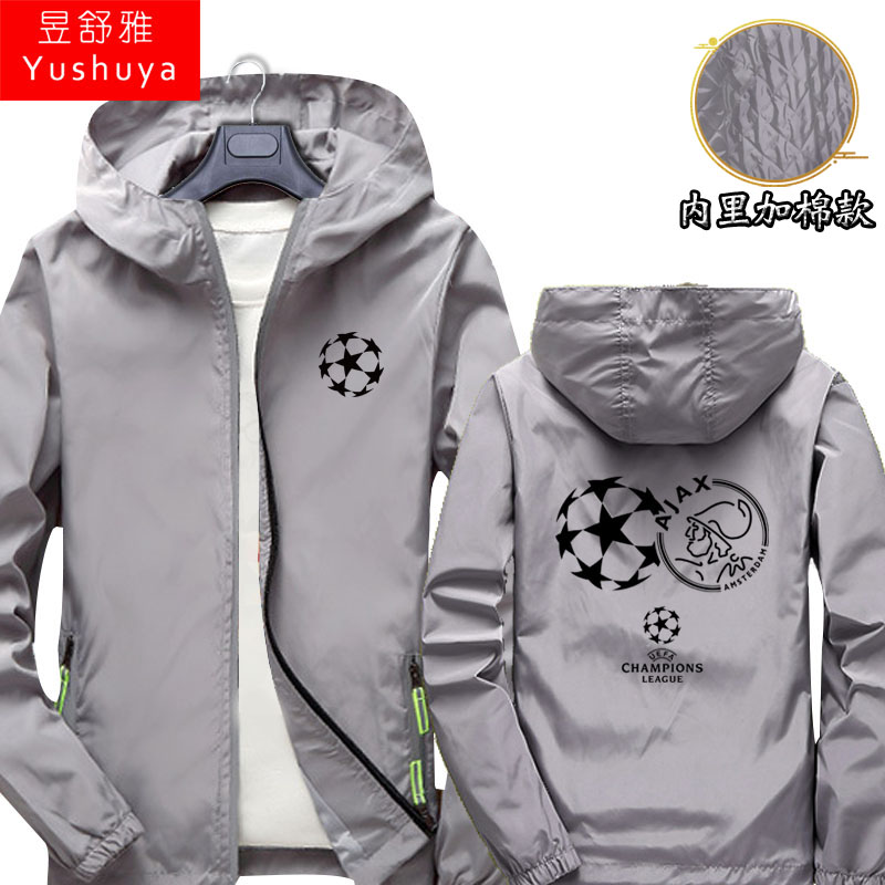 bóng đá Champions League Juventus Liverpool áo nịt áo khoác nam giới và người hâm mộ mỏng của phụ nữ wearhood áo khoác mõm quần áo áo khoác.