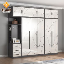 Wardrobe light luxury modern simple home bedroom large wardrobe solid wood Italian style combination storage locker overall customization