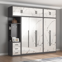 Wardrobe light luxury modern simple home bedroom large wardrobe solid wood Italian style combination storage locker overall customization