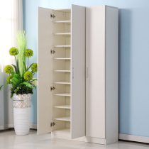 Modern simple wooden shoe cabinet entrance hall large capacity locker simple balcony storage cabinet multi-storey household economy