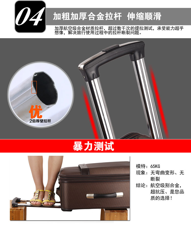 Trường hợp xe đẩy 24 inch kinh doanh nam vali phổ bánh xe hành lý nữ mật khẩu hộp lên máy bay hành lý 20 inch pu hộp mềm cặp kéo