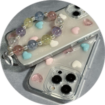 Three-dimensional glue color love bracelet suitable for iPhone14promax Apple 13 mobile phone case new 13pro high-end 14pro anti-fall 12 silicone 11 female 13 full