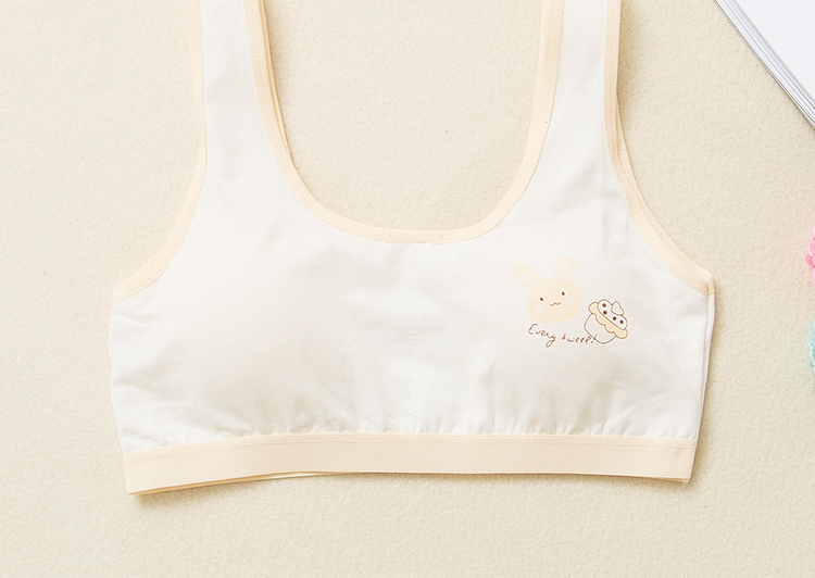 Tuổi teen phát triển thời gian bông đồ lót không có vòng thép thể thao sinh viên cô gái bông nhỏ vest phong cách breathable áo ngực mỏng mùa hè